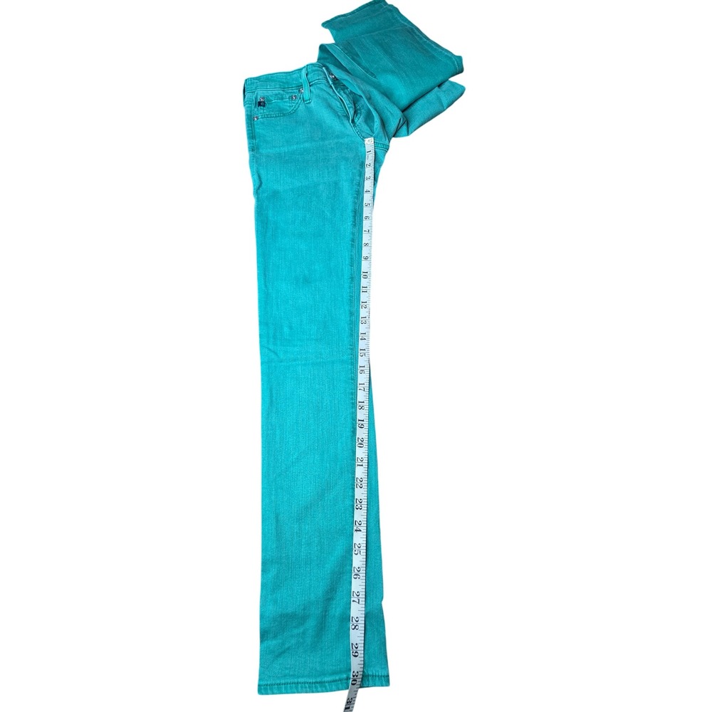 AG Adriano Goldschmied The Still Teal Skinny Jeans Women 24R Made in USA - Picture 11 of 13